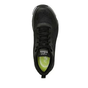 Ryka Re-Run Womens 7 WIDE 37 Walking Sneakers Shoes Mesh Lace Up Black